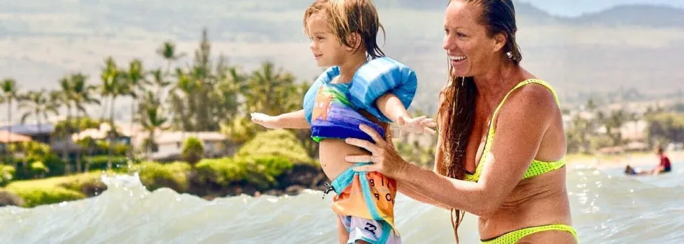 Baby surf lesson maui