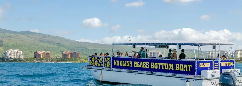 Views of aulani from boat