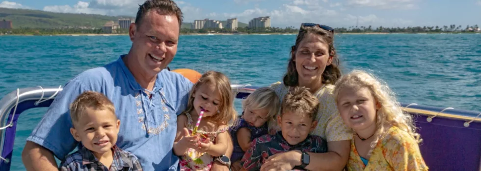Ko olina glass bottom boat family