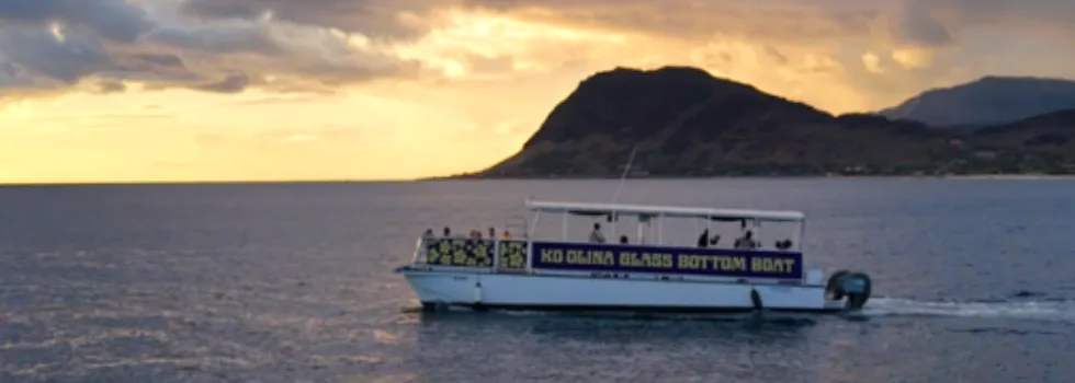 Glass bottom boat from koolina harbor