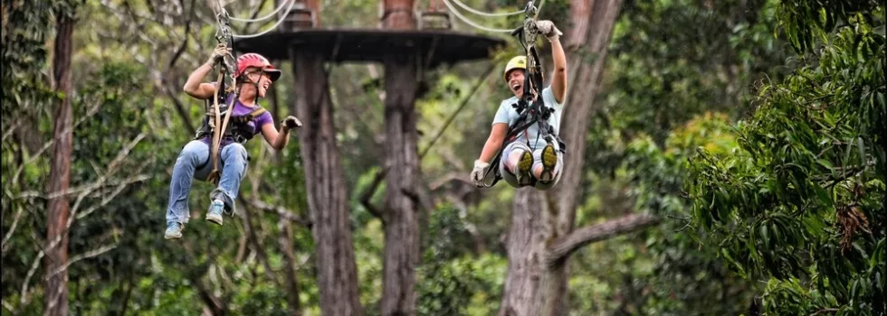 Zipline near waikoloa