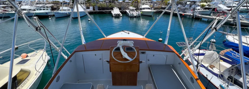 Kona fishing boat cockpit