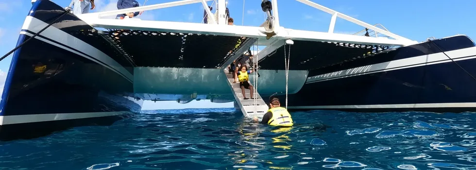 Snorkel staircase catamaran west oahu