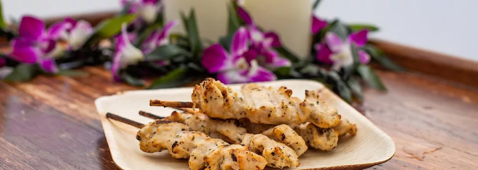 Appetizers at koolina catamaran sunset sail