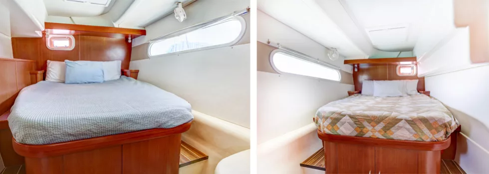 Luxury catamaran beds