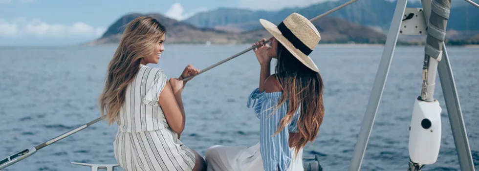 Catamaran sunset sailing koolina