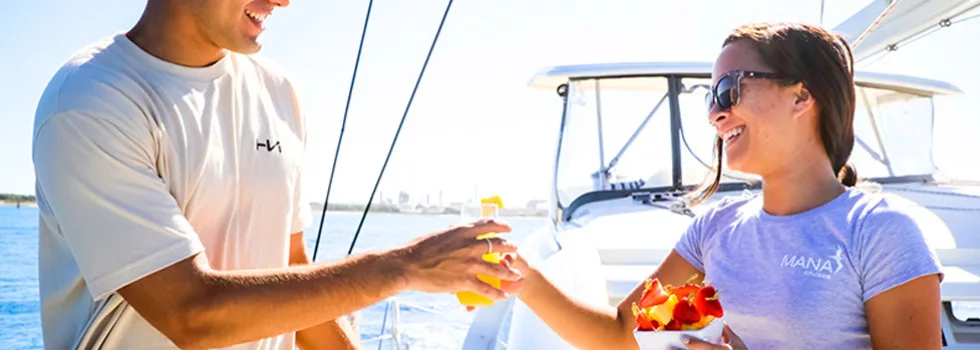 Cocktails luxury catamaran koolina