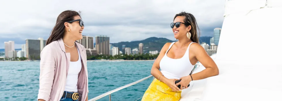 Lounging on luxury snorkel cruise