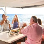 Gourmet dinner charter waikiki sunset luxury catamaran