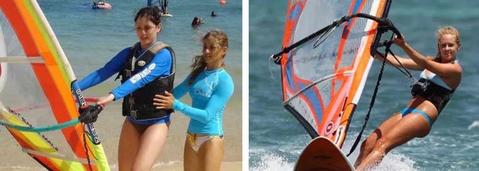 Windsurfing instructor lesson maui