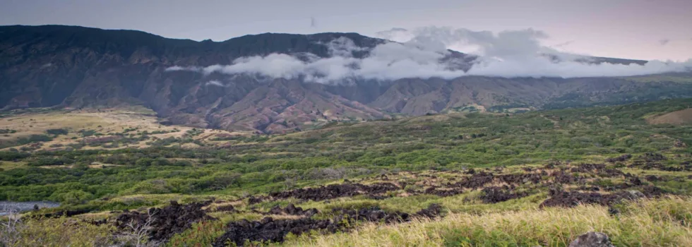 View of maui mountains from kaupo
