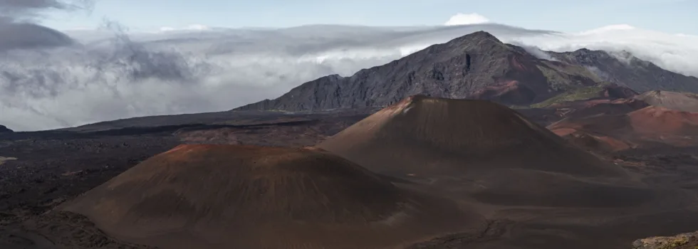 Cinder cone inside haleakala crater
