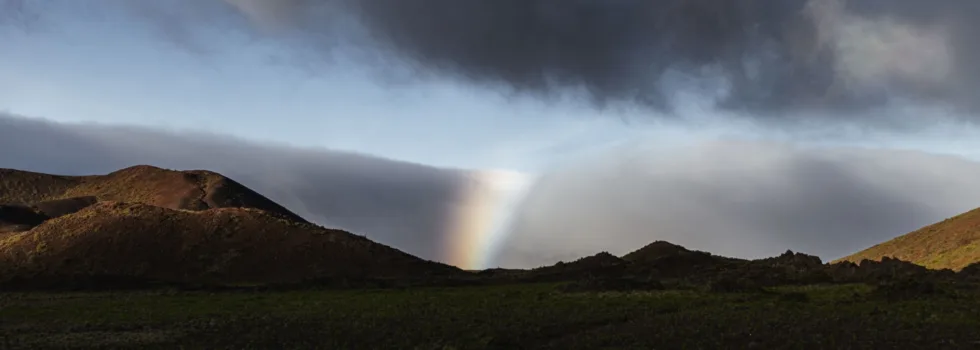 Rainbow in haleakala crater