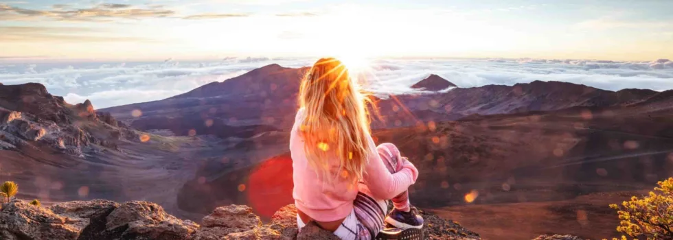 Haleakala tour customers watching sunrise