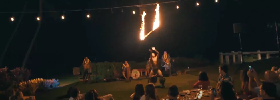 Fire dance luau maui
