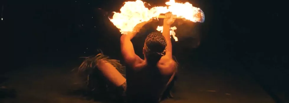 Fire show hula dance maui