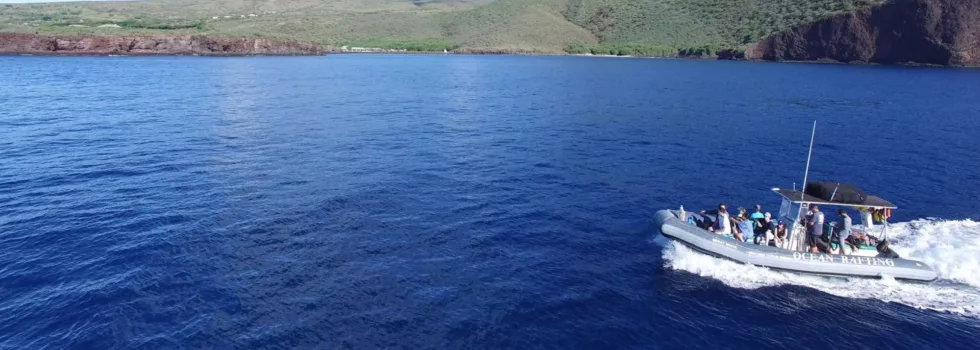 Boat tour of lanai from maui