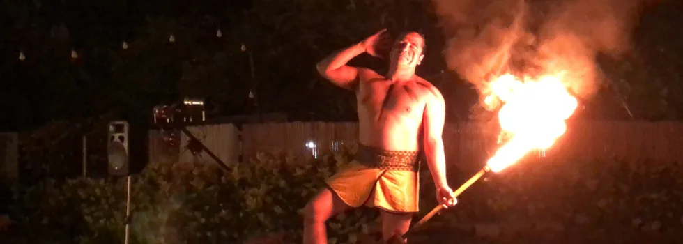 Luau fire dancer kaanapali