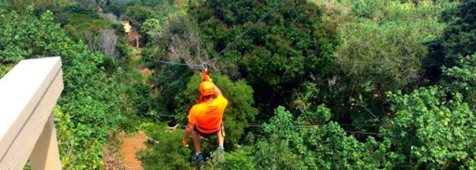 Maui zipline with ocean views