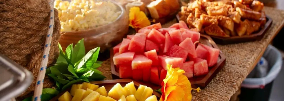 Lunch on maui catamaran