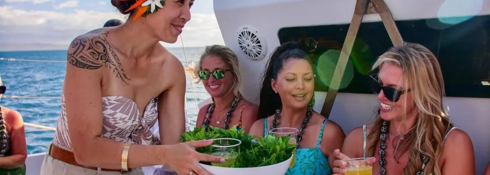 Tiki bar catamaran maui