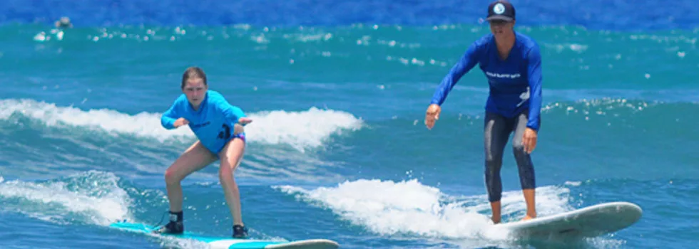 Where can kids surf maui