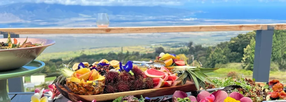 Food spread farm to table maui