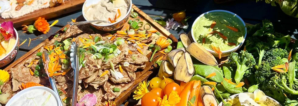 Farm to table food served during tour