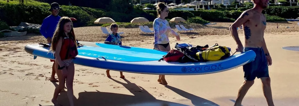 Launch giant sup board maui