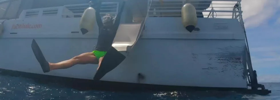 Lanai island waterslide boat