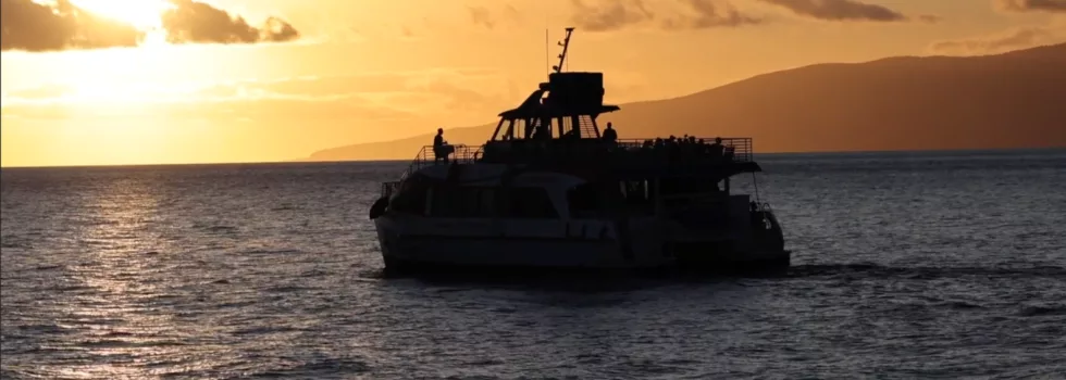 Siloutte sunset maui dinner cruise