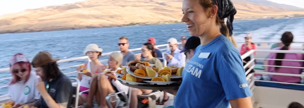 Breakfast on molokini boat