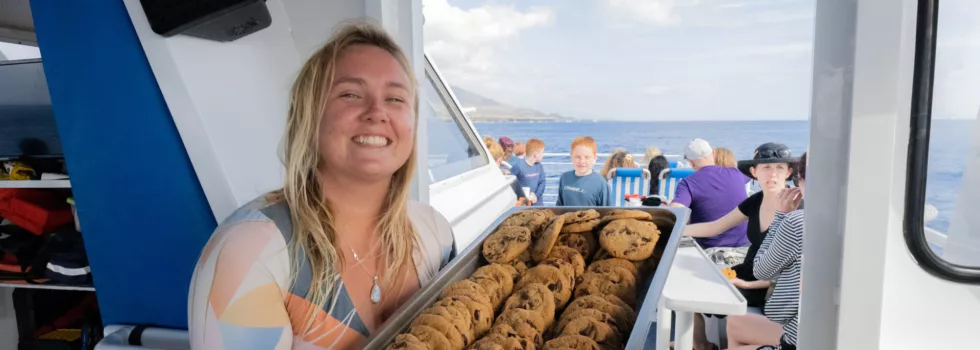 Cookies after snorkel tour maui