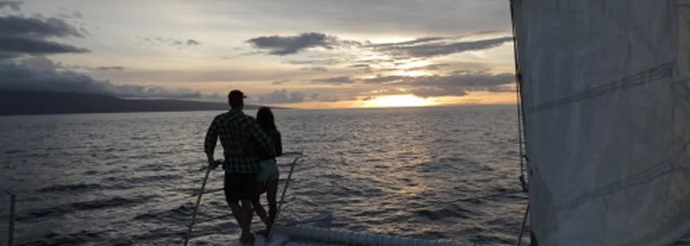 Watching Sunset Sailing Maui