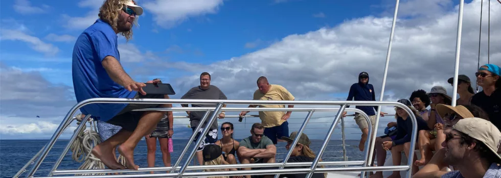 Captain of lanai catamaran charter