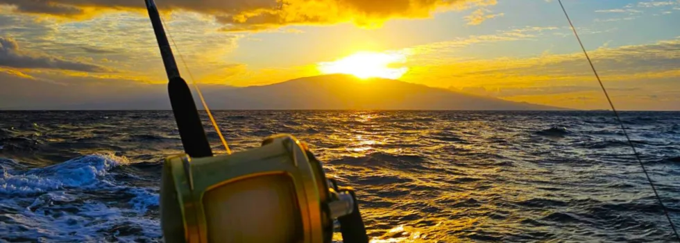 Fishing charter maui sunset
