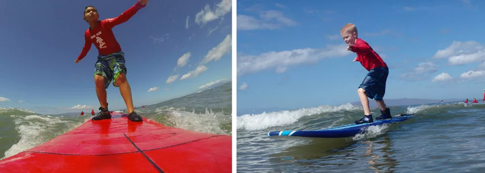 Surfing lessons for children maui