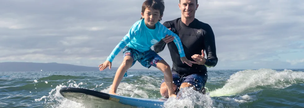 Kids surfing lesson wailea maui