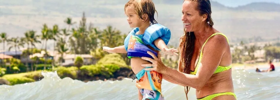Baby surf lesson maui