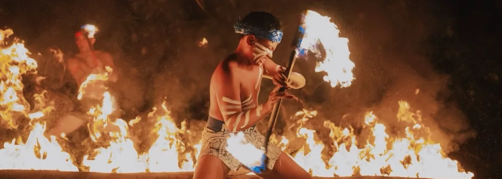 Child fire dancer oahu luau