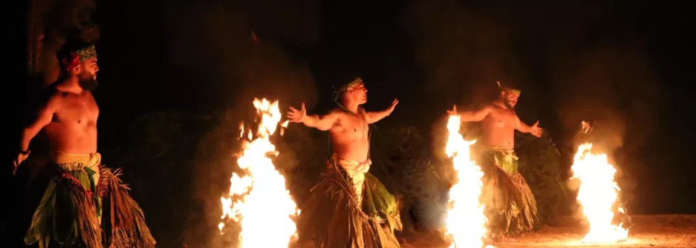 Fire dance finale luau