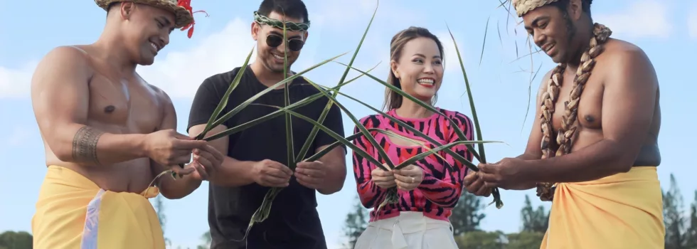 Luau weaving demonstration