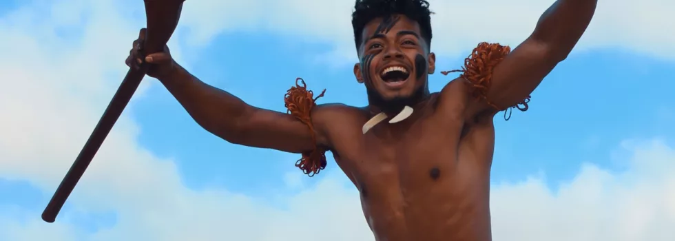 Male warrior luau oahu