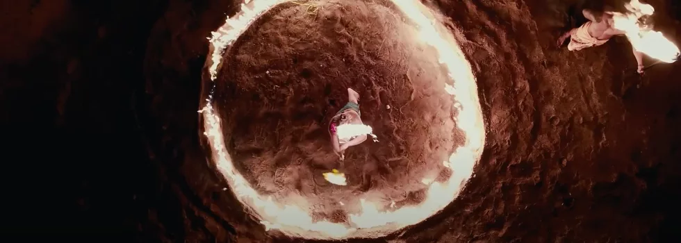 Oahu luau fire dancer