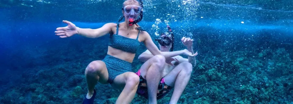 Romantic snorkeling maui couple