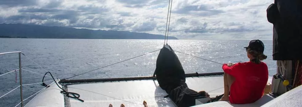Catamaran on north shore oahu