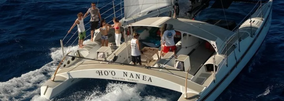Haleiwa catamaran snorkel reef