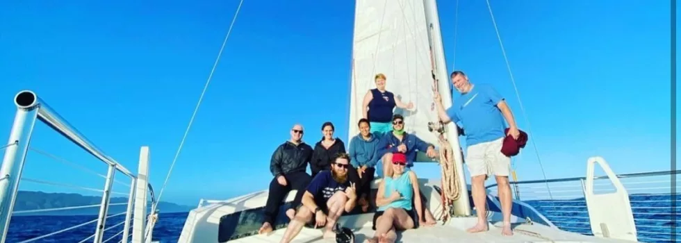 Haleiwa catamaran group photo