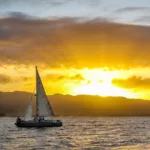 Haleiwa catamaran sunset thumb