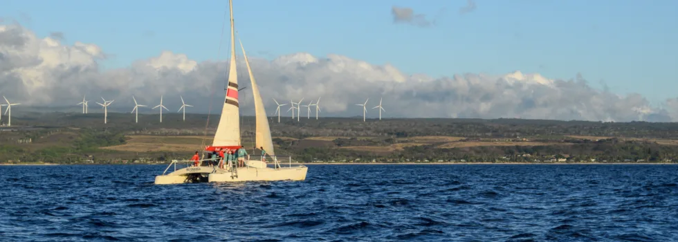 Catamaran north shore oahu sunset